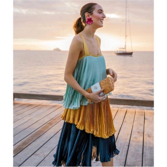 Anthropologie Guapa Pleated Midi Dress - Picture 13 of 15